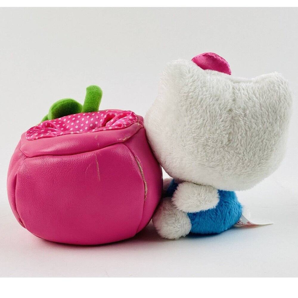 Halloween Hello Kitty 7" Holding Pink Pumpkin Plush Polka Dot Container Sitting - Picture 7 of 11